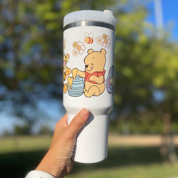 40 oz Tumbler Disney Winnie the Pooh Brand new  double wall stainless travel off - Picture 2 of 8